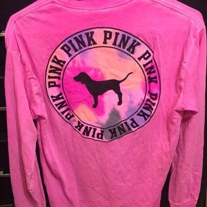 Pink long sleeve T-shirt